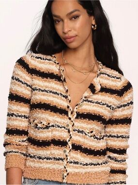 Heartloom Striped Stefan Cardigan